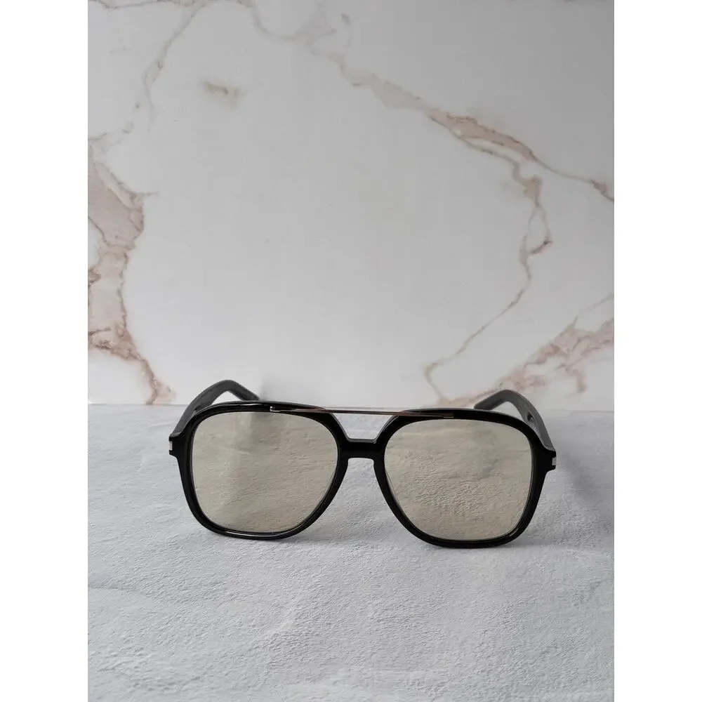 NEW Saint Laurent SL545 Black Aviator Sunglasses